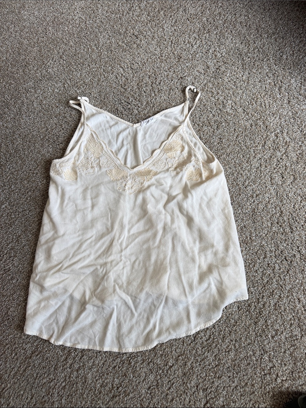 eyelash couture Cream Lace-Trim Camisole